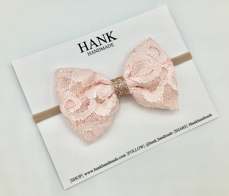 rose gold baby bow
