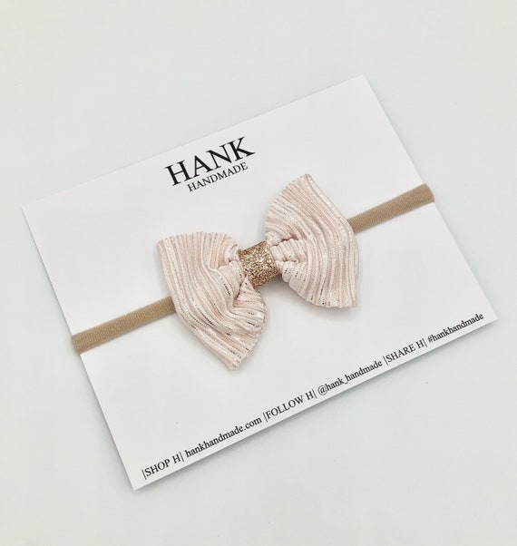rose gold baby bow