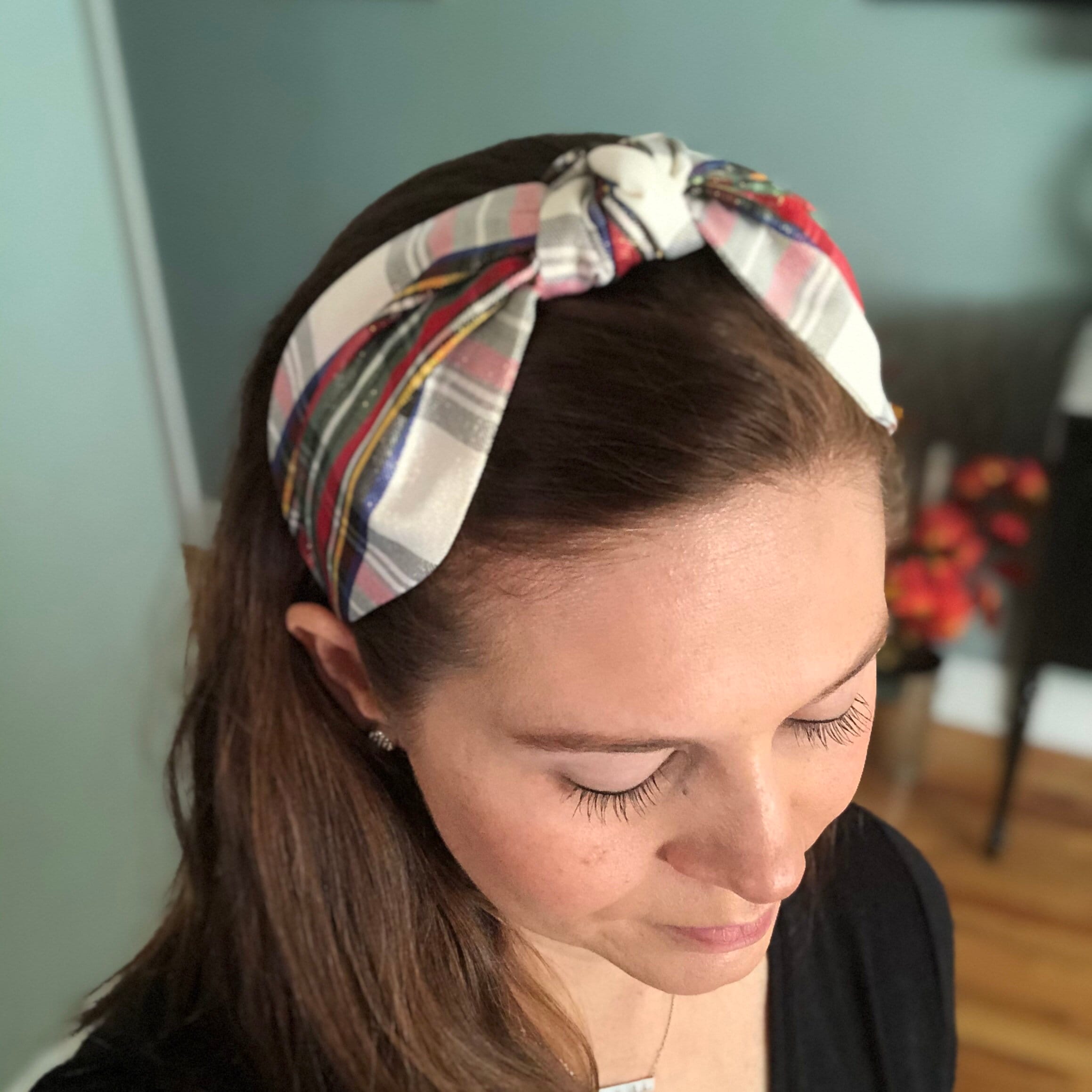 Christmas Plaid Headband Tartan Plaid Headband Womens Etsy