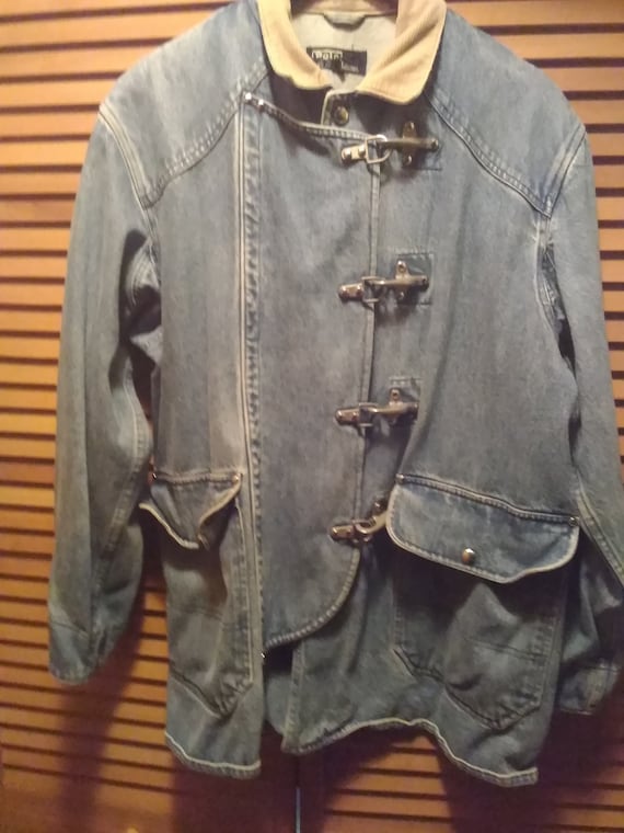 80s Ralph Lauren Distressed Denim Firemans Style J