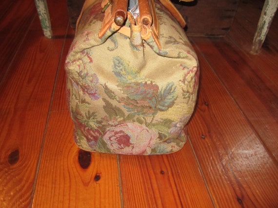 Vtg. 80'S Ralph Lauren Tapesty Carpet Bag Made In… - image 2