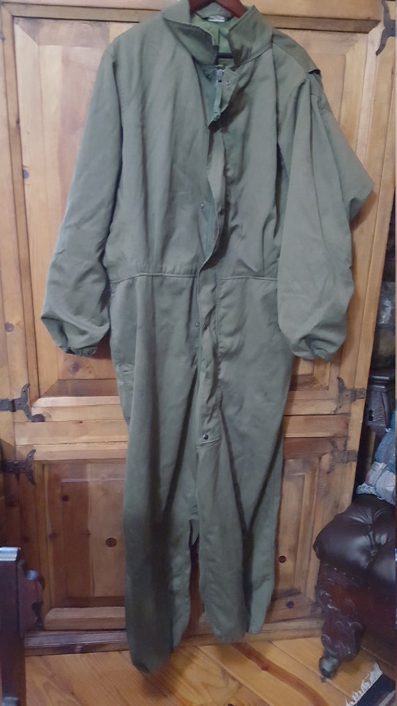 Army Green Coveralls/Jumpsuit Size L Sold As Is Re