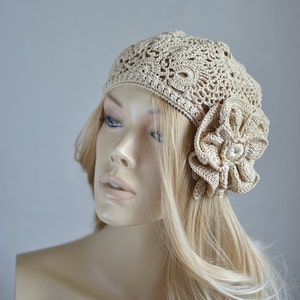 Womens hats Crochet summer hat Crochet summer beret Beret crochet lace Woman hat beret Crochet women hats Cotton crochet hat Ladies hats
