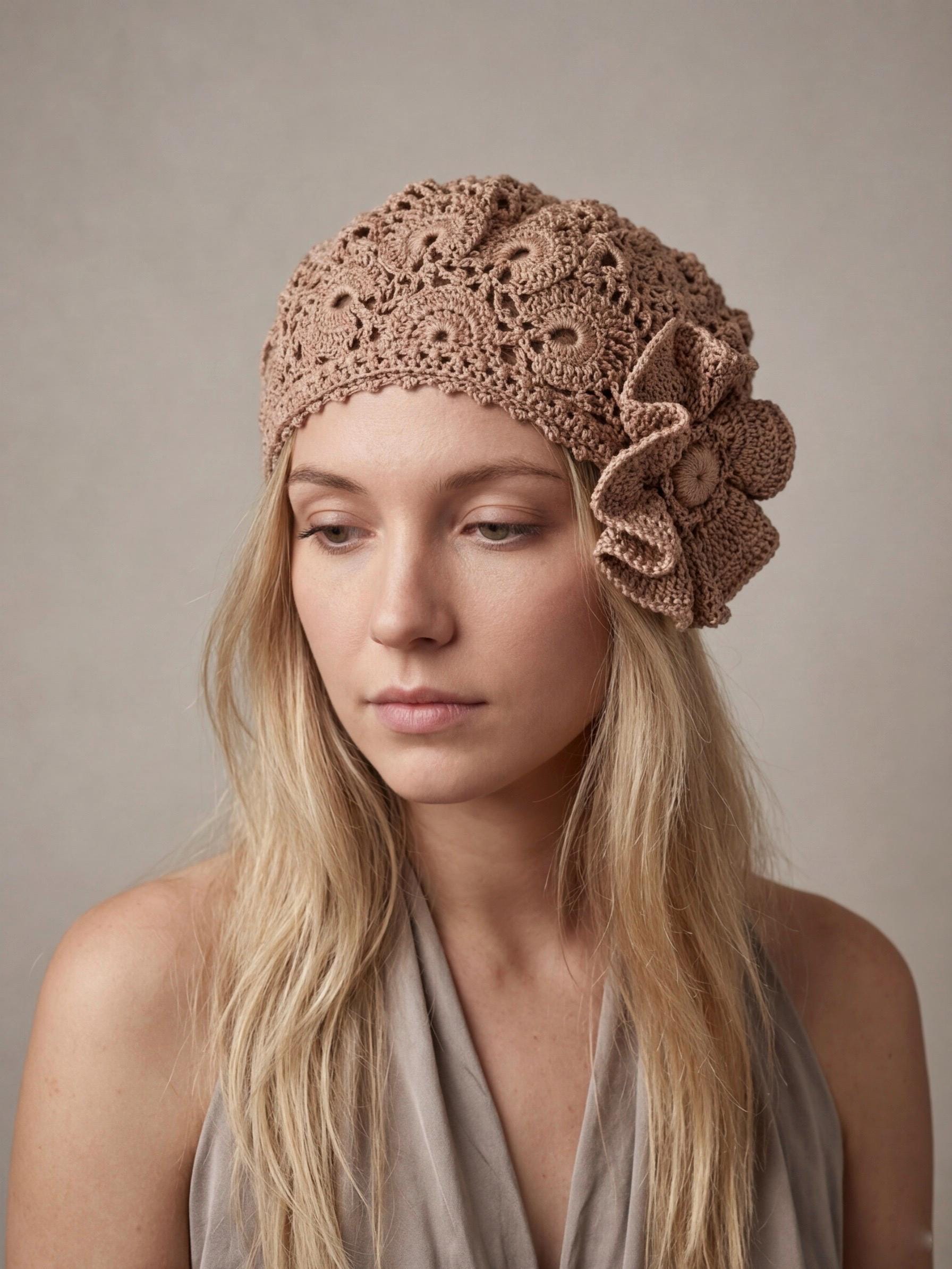 French beret Summer beret French summer beret Crochet hat women Crochet summer beret Summer hats women Lace summer hat Lace cotton beret