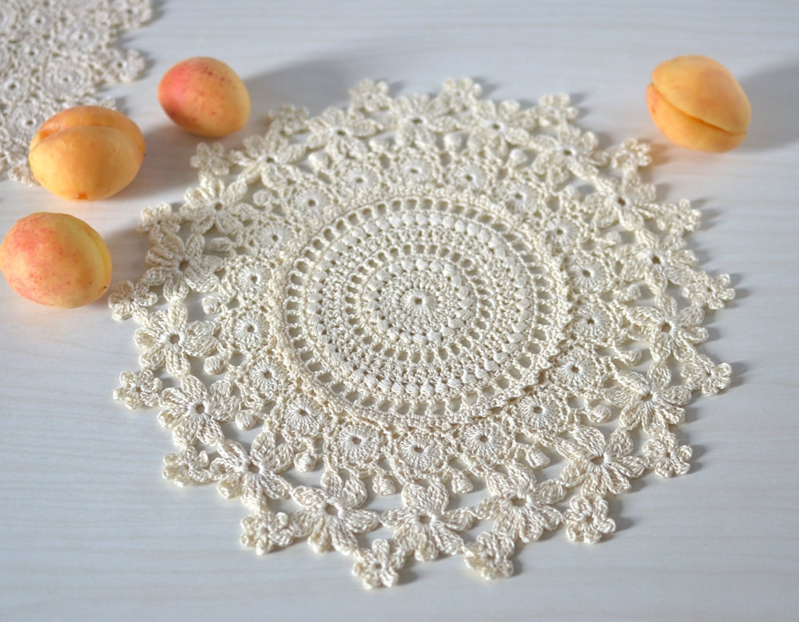 Round lace doily Round table doilies Doilies tablecloth Etsy