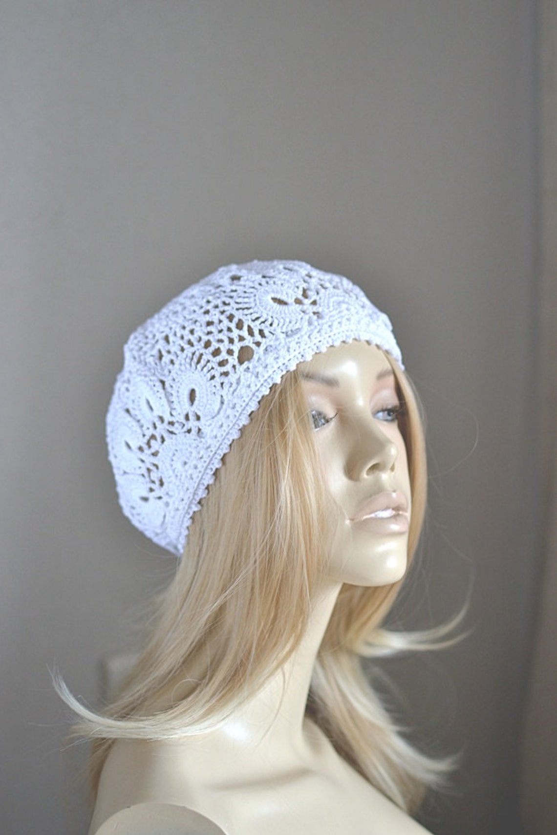 Womens Hats Cotton Crochet Hat Crochet Hat Women White Summer Etsy