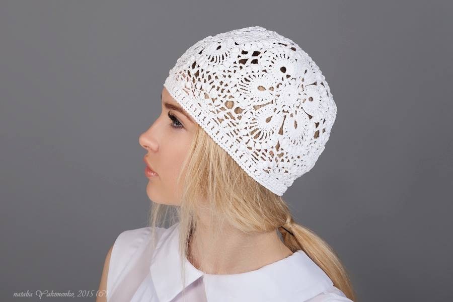 White Crochet Hats Summer Hat Summer 