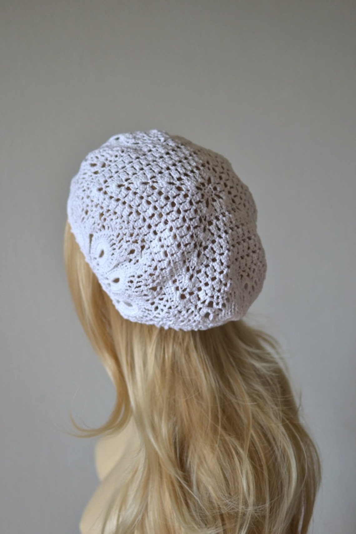 Lace Crochet Hats Crochet Flower Hat Crochet Lace Cap Summer Etsy