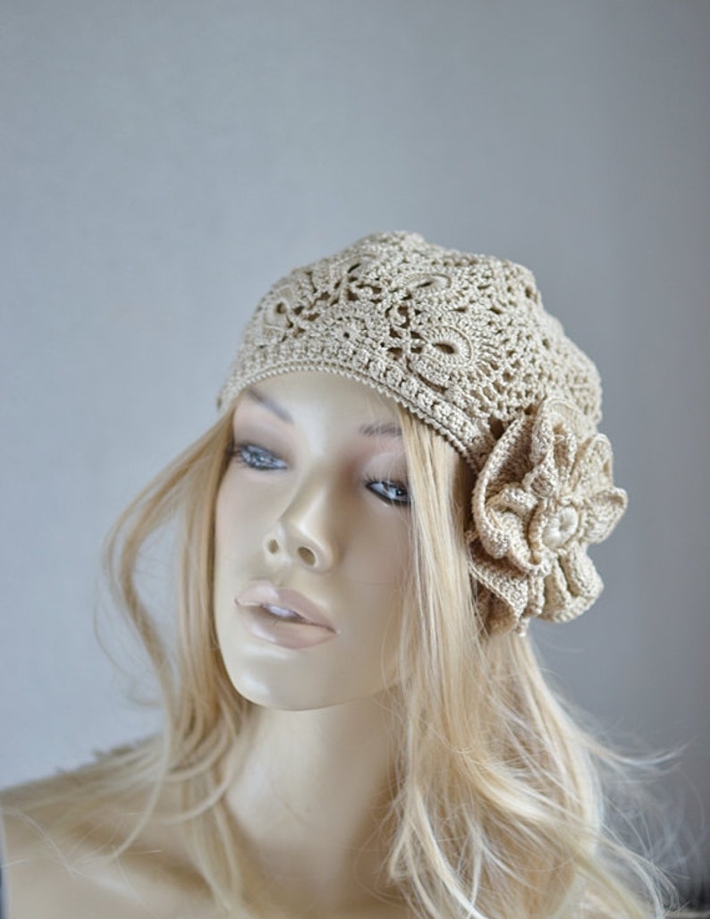 Womens Hats Crochet Summer Hat Crochet Summer Beret Beret Etsy