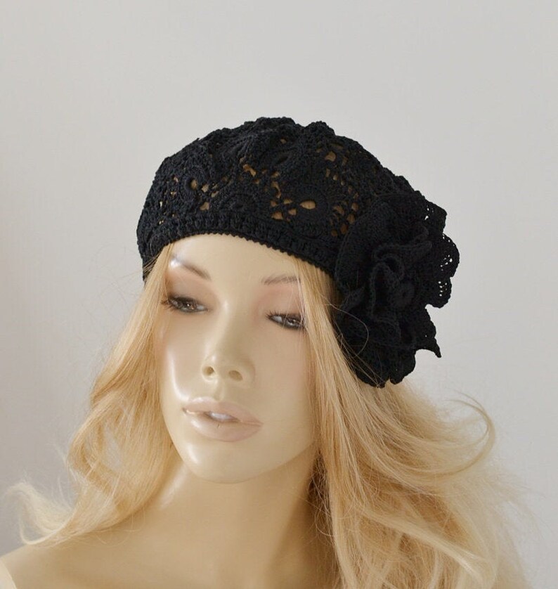 French Beret Summer Beret French Summer Beret Crochet Hat Etsy UK