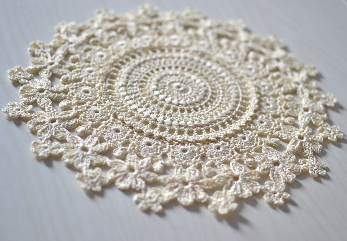 Round lace doily Round table doilies Doilies tablecloth Etsy