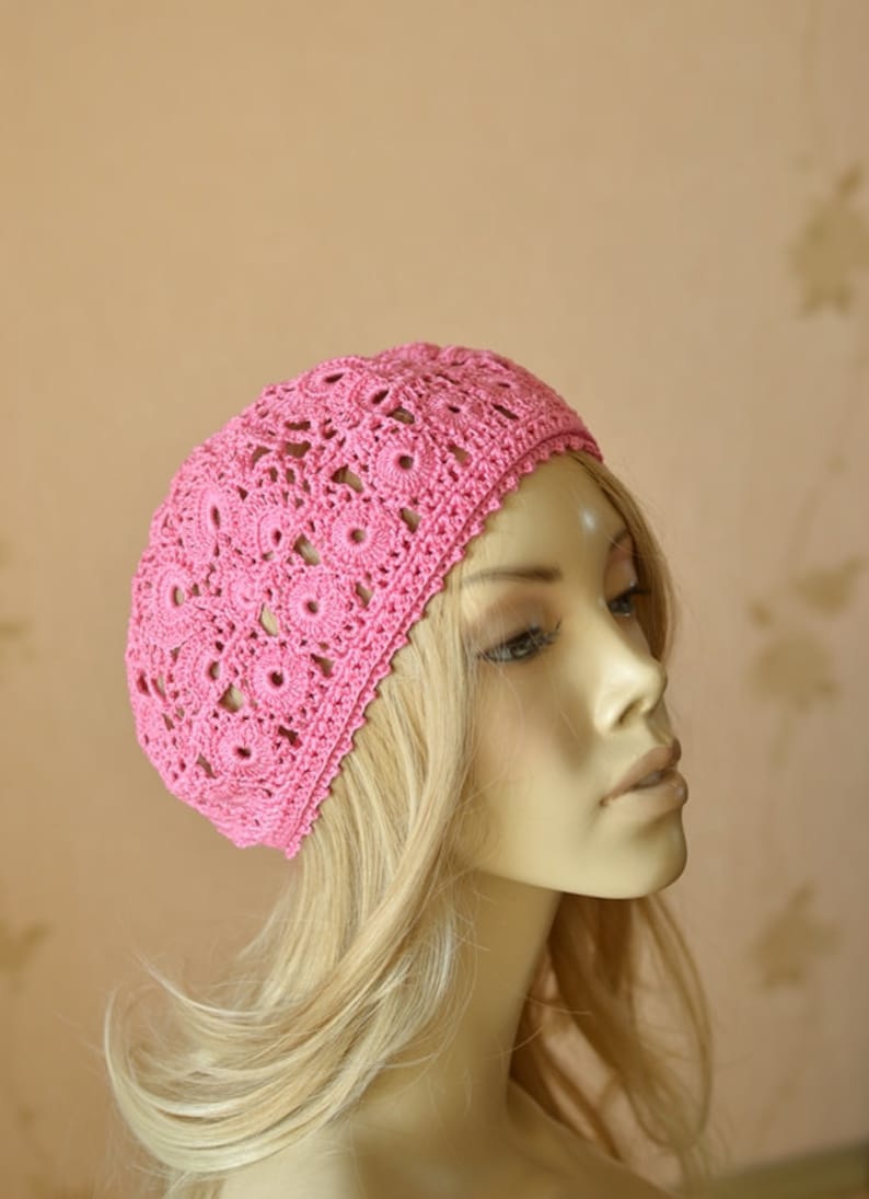 crochet lace hat