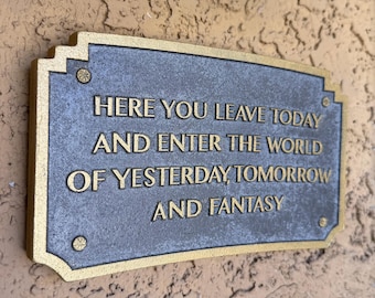 Vergnügungspark Eingangsschild 23 cm ~ auf Bestellung