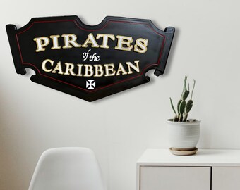 32” Custom Pirates Of The Caribbean sign. Made to order.