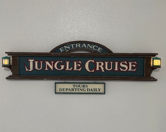 Jungle Cruise sign with led lanterns Custom Sign~ Made To Order