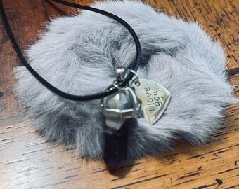 I Love You and Stone Pendant Necklace