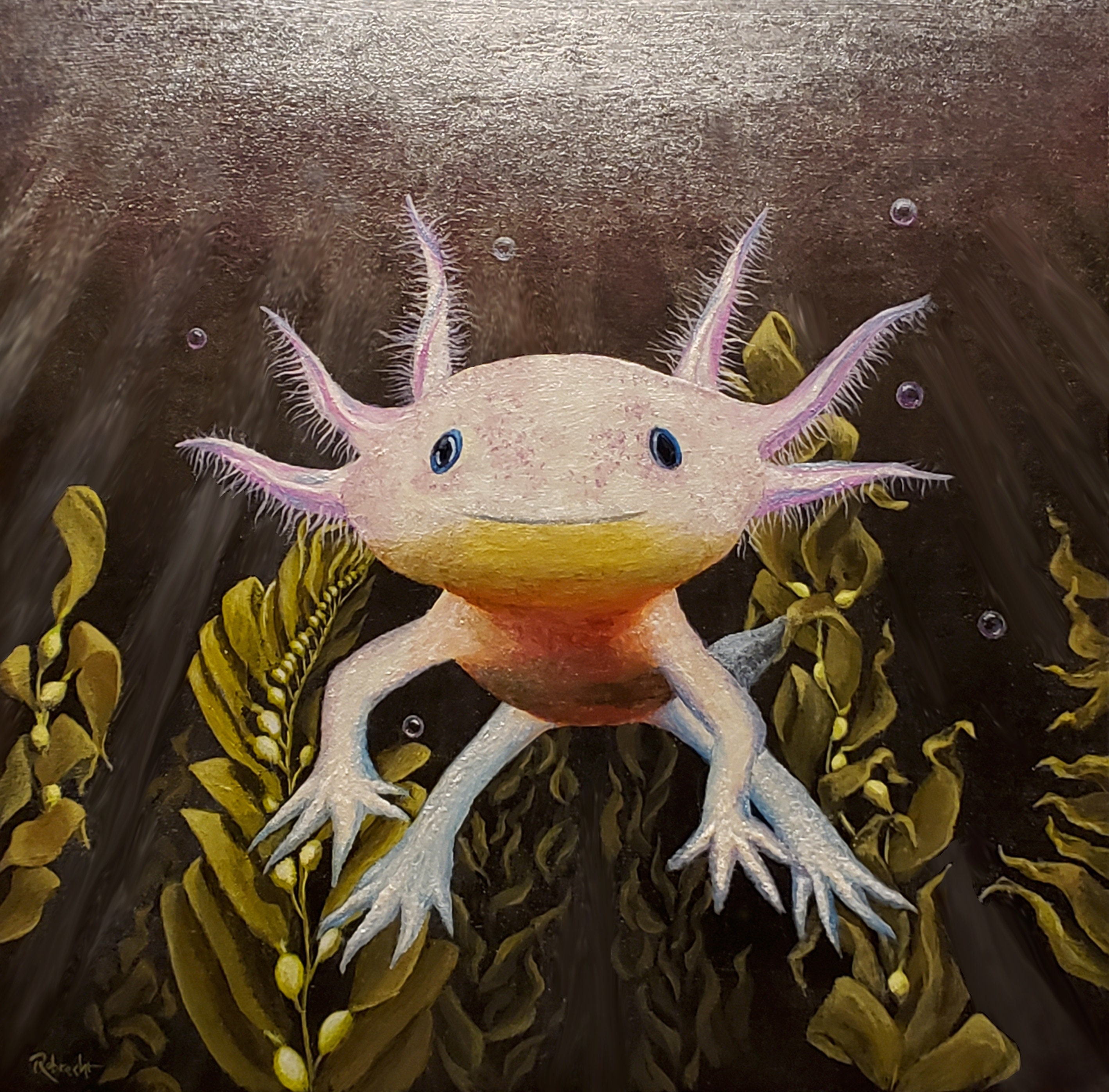 Axolotl Watercolor Art Print Pink Axolotl Painting Axolotl Wall Art  Aquarium Home Decor Underwater Animals Sea Creatures Axolotl Gifts