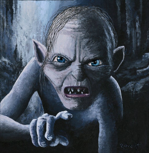 Gollum Getting Grabby Signed Archival Print & Stretched -  Israel