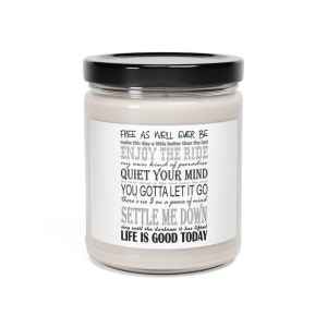 Zac Brown Band Lyrics Scented Soy Candle, 9oz