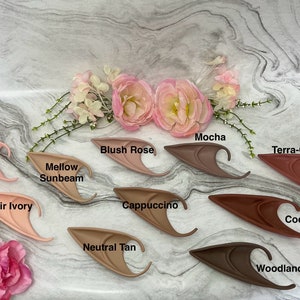 Dyed Realistic POC Human Skintone Brown Tan Fair Pale Peach Skin Elf Fae Fairy Fantasy Larp Costume Elf Drow Cosplay Ears