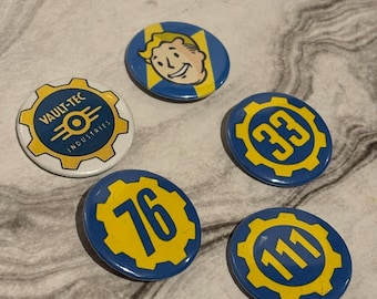Pines de botón de fan de Vault Dwellers