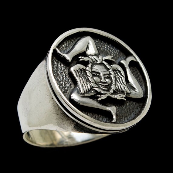 sterling silver medusa ring