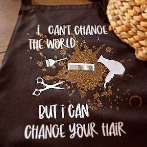 Custom Apron for Hairdresser, Apron Gifts for Hairstylist, Personalized Hair Stylist Apron, Cute Apron for Beauty Salon, Apron with Pockets