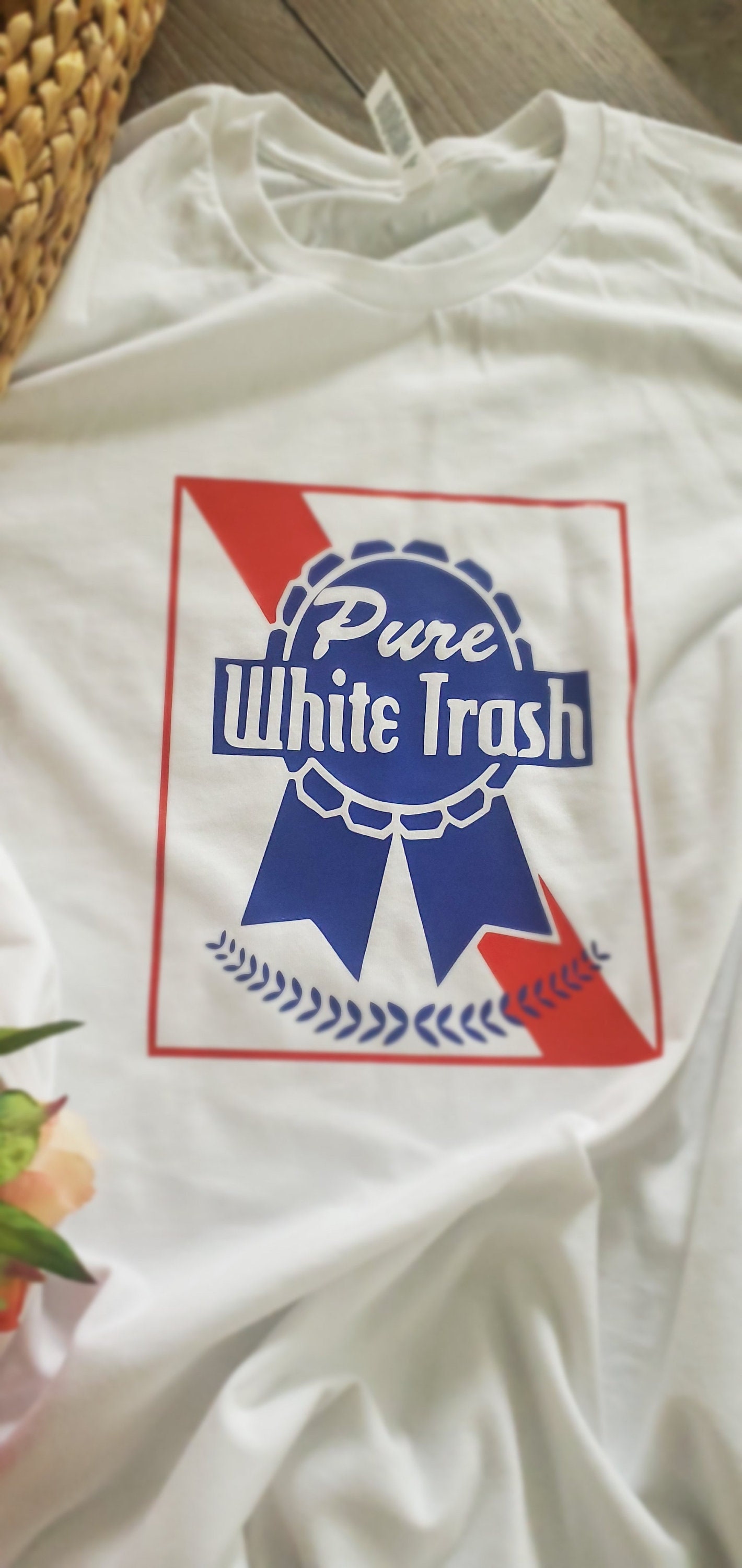 pure white trash shirt