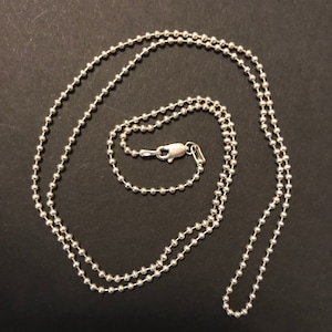 24 inch sterling silver ball chain