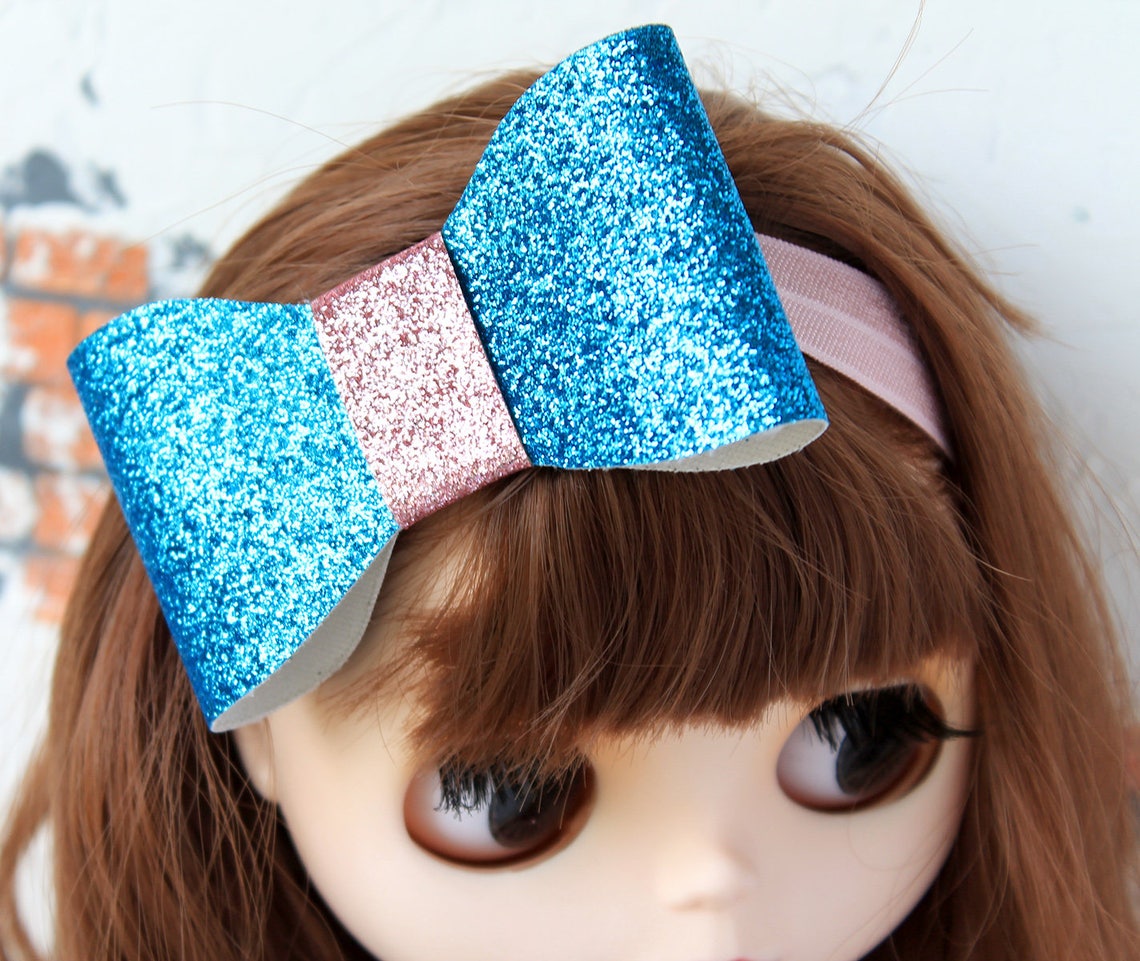 Headband for Blythe doll / headband with a blue and pink Etsy
