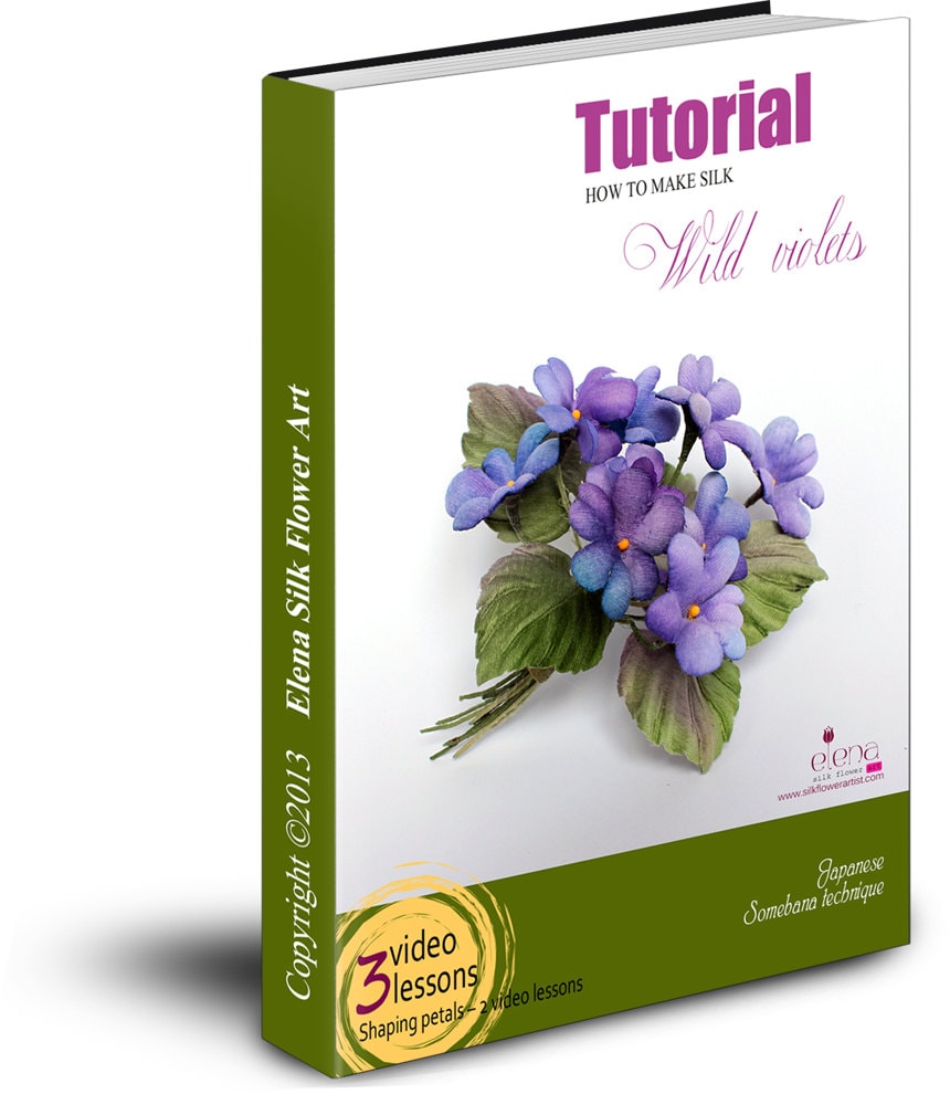 Tutorial silk flower wild violets in somebana technique PDF Etsy
