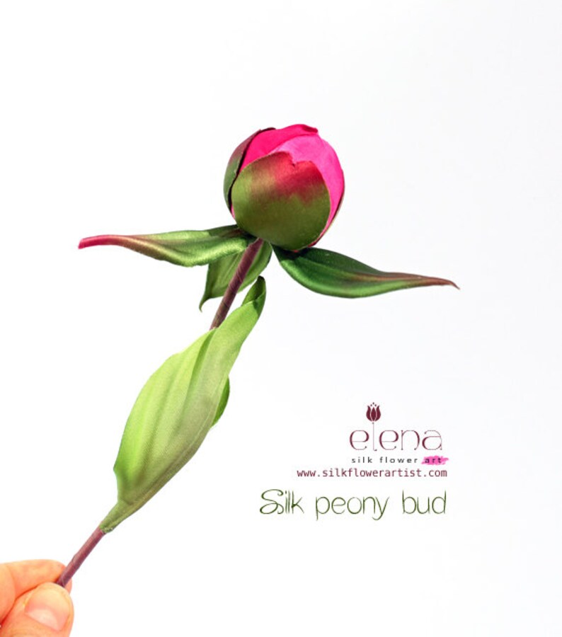 Video tutorial how to make SILK PEONY BUD using professional Etsy