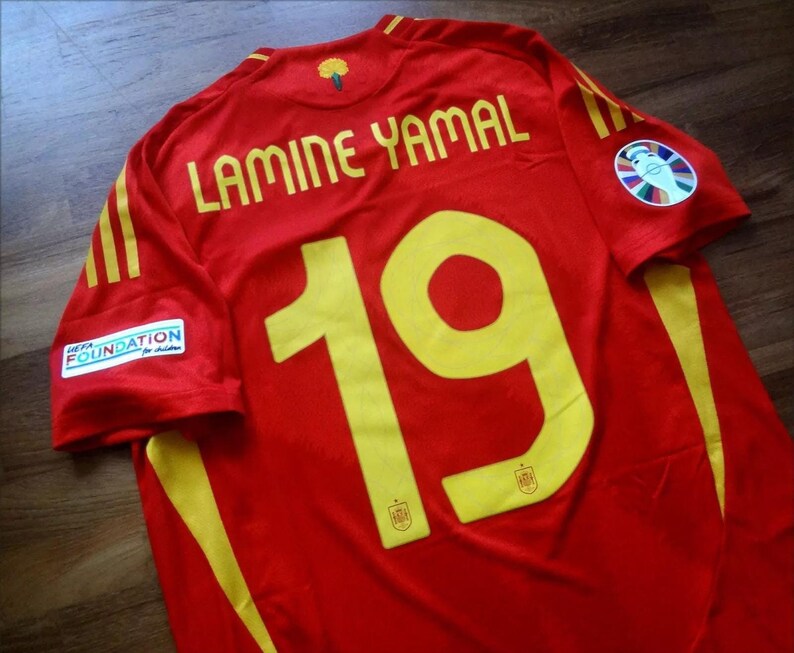 Lamine Yamal 19 Spain Jersey 2024 Home Soccer Football Shirt Soccer