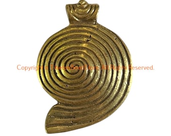 Tibetan Brass Spiral Conch Design Pendant - WM8021 - Etsy