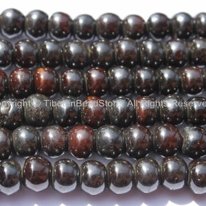 10 CUENTAS 10mm Cuentas Negras Tibetanas- Cuentas Tibetanas Cuentas Nepalíes Cuentas Tibetanas Cuentas Étnicas Tribales Cuentas Óseas Negras LPB74-10