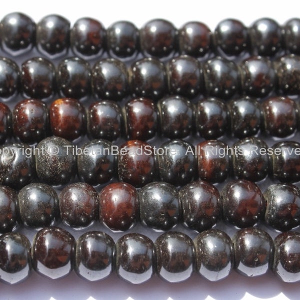 10 BEADS 10mm Tibetan Black Beads- Tibetan Beads Nepalese Beads Tibetan Beads Ethnic Tribal Bone Beads Black Bone Beads LPB74-10