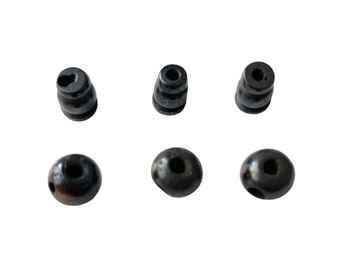 3 SETS - Black Tibetan Guru Bead Sets - Tibetan Mala Guru Beads - 3 Hole Guru Beads - Mala Making Supply - GB100E-3