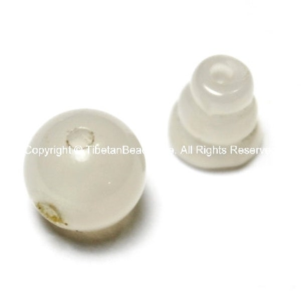 Tibetan Moonstone Guru Bead Set 1 SET - Mala Making Supply - Tibetan Guru Beads - GB33-1