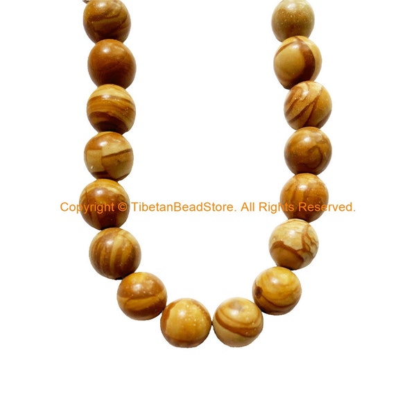 Woodgrain Jasper Gemstone Beads Strand - 8mm Size Beads - Beads - Spacer Beads Gemstone Beads - GS80