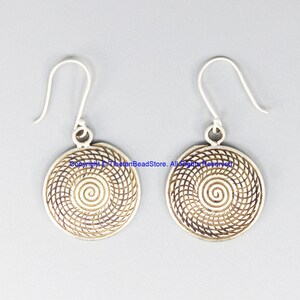 Beautiful Handmade Ethnic Tribal Silver Earrings - Handmade Real Sterling Silver Jewelry - SS8046