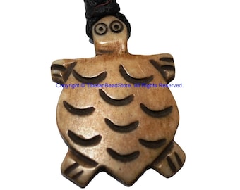 Ethnic Handmade Carved Turtle Design Keychain Keyring - Turtle Tortoise - Handmade Ethnic Keychains - KC94
