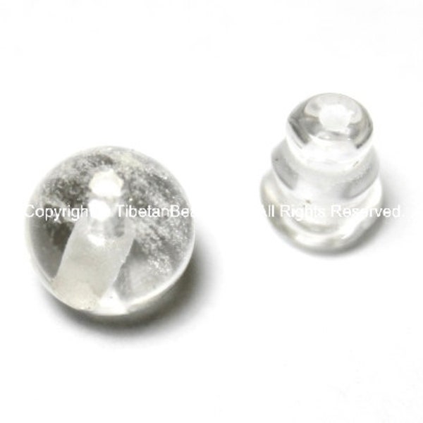 1 SET- Tibetan Himalayan Crystal Quartz Guru Bead Set- Tibetan Guru Beads- Tibetan Crystal Quartz Guru Beads- Mala Making Supplies- GB32-1