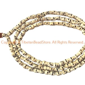 108 BIG Tibetan Skull Mala Necklace Prayer Beads - Handmade Beads - PB215BW