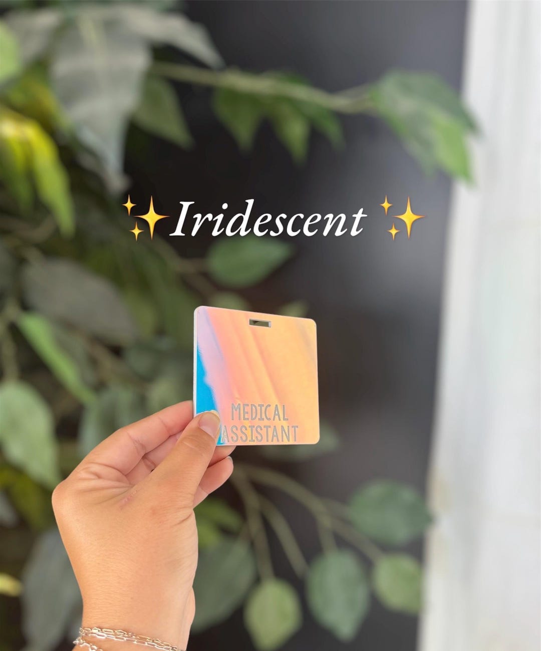 Engraved Custom Acrylic Badge Buddy: Nurse, Teacher, Healthcare, Badge ...