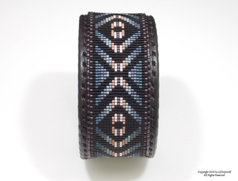 Eye of the Medicine Man Beaded Bracelet Leather Cuff Authentic Etsy