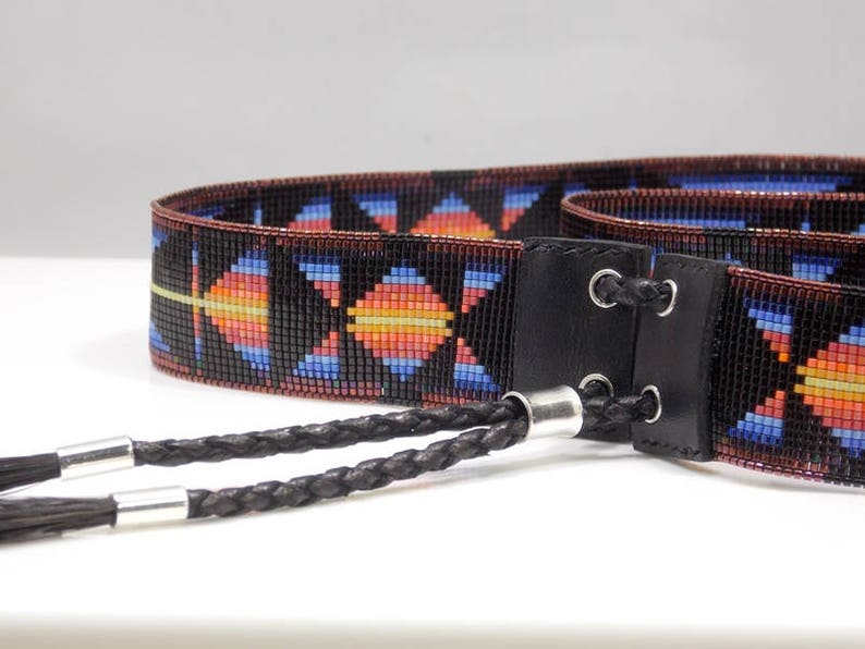 Southwestern Sunset Beaded Hat Band Authentic Hand Made Etsy