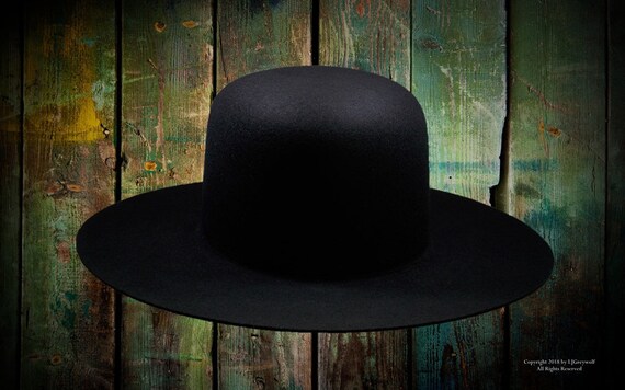 Billy Jack Reproduction of a Vintage 1800's Authentic Style Wool Dome Crown Hat