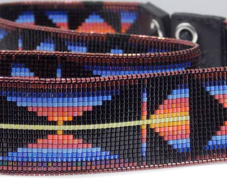 Southwestern Sunset Beaded Hat Band Authentic Hand Made Etsy