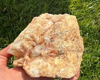 Appalachian hydrothermische kwartsader - kristalgroei van meerdere generaties groot exemplaar van kwartsader | 2 pound 7 oz verzameldisplay