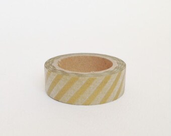 Washi Tape a righe oblique e dorate / Golden Diagonal Stripes Washi Tape